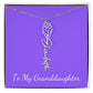 To My Granddaughter Necklace, Personalize with Name and Birth Month Flower, Purple - Get Deerty