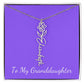 To My Granddaughter Necklace, Personalize with Name and Birth Month Flower, Purple - Get Deerty