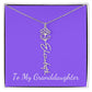 To My Granddaughter Necklace, Personalize with Name and Birth Month Flower, Purple - Get Deerty