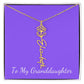 To My Granddaughter Necklace, Personalize with Name and Birth Month Flower, Purple - Get Deerty