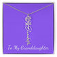 To My Granddaughter Necklace, Personalize with Name and Birth Month Flower, Purple - Get Deerty