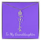 To My Granddaughter Necklace, Personalize with Name and Birth Month Flower, Purple - Get Deerty