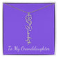 To My Granddaughter Necklace, Personalize with Name and Birth Month Flower, Purple - Get Deerty