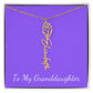 To My Granddaughter Necklace, Personalize with Name and Birth Month Flower, Purple - Get Deerty