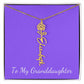 To My Granddaughter Necklace, Personalize with Name and Birth Month Flower, Purple - Get Deerty