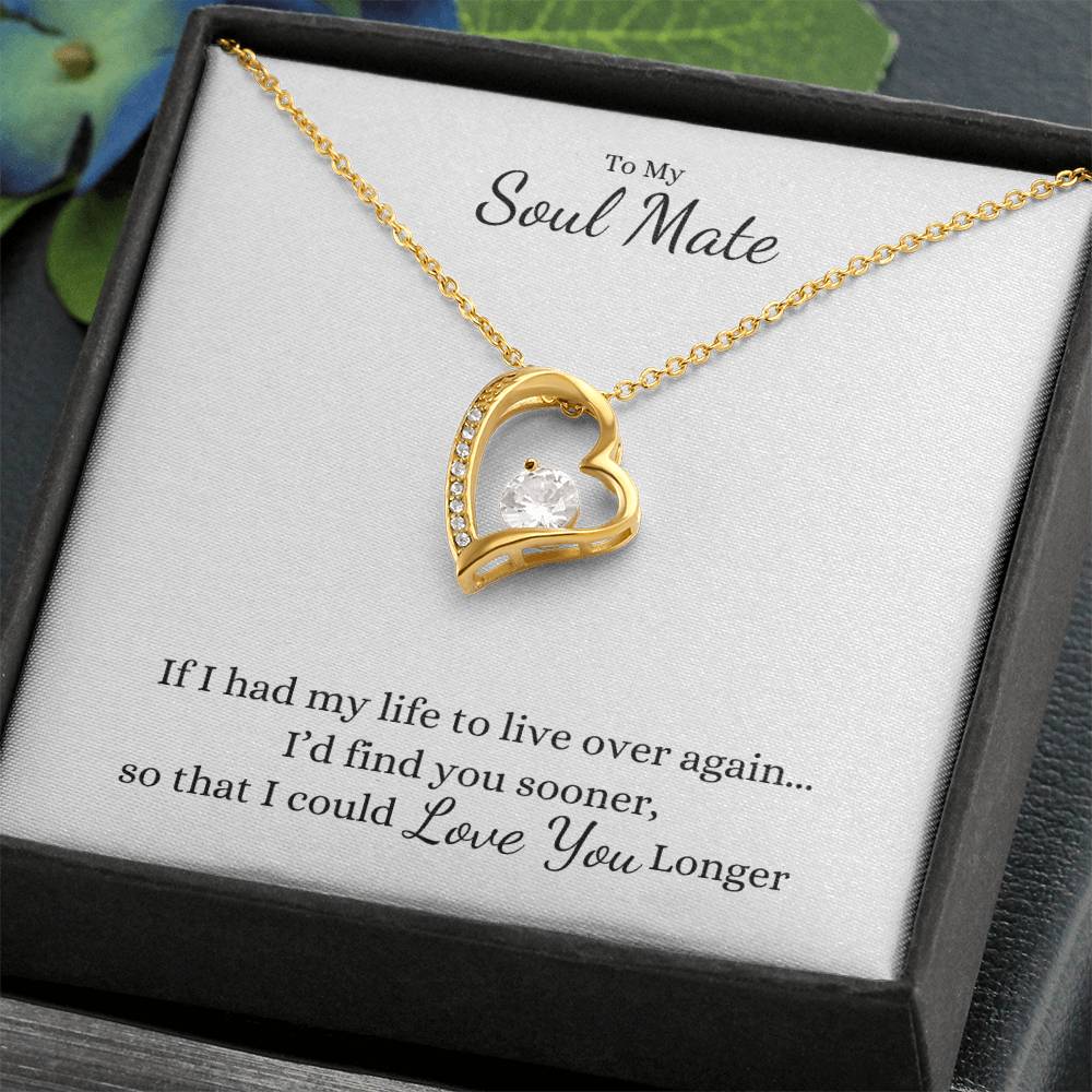 To My Soul Mate, If I had my Life to Live over again... Heart Necklace - Get Deerty