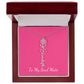 To My Soul Mate Personalized Flower and Name Necklace in Pink - Get Deerty