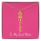 To My Soul Mate Personalized Flower and Name Necklace in Pink - Get Deerty