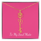 To My Soul Mate Personalized Flower and Name Necklace in Pink - Get Deerty