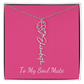 To My Soul Mate Personalized Flower and Name Necklace in Pink - Get Deerty