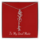 To My Soul Mate | Personalized Flower and Name Necklace Red - Get Deerty