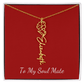 To My Soul Mate | Personalized Flower and Name Necklace Red - Get Deerty