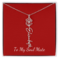 To My Soul Mate | Personalized Flower and Name Necklace Red - Get Deerty