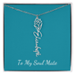 To My Soul Mate | Personalized Flower and Name Necklace Teal - Get Deerty