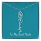 To My Soul Mate | Personalized Flower and Name Necklace Teal - Get Deerty