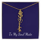 To My Soul Mate Personalized Necklace with Name and Birth Month Flower - Get Deerty