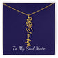 To My Soul Mate Personalized Necklace with Name and Birth Month Flower - Get Deerty