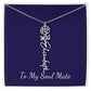 To My Soul Mate Personalized Necklace with Name and Birth Month Flower - Get Deerty