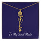 To My Soul Mate Personalized Necklace with Name and Birth Month Flower - Get Deerty