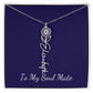 To My Soul Mate Personalized Necklace with Name and Birth Month Flower - Get Deerty