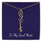 To My Soul Mate Personalized Necklace with Name and Birth Month Flower - Get Deerty