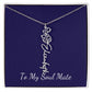 To My Soul Mate Personalized Necklace with Name and Birth Month Flower - Get Deerty