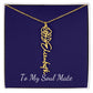 To My Soul Mate Personalized Necklace with Name and Birth Month Flower - Get Deerty