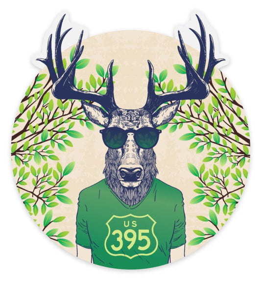 US 395 Deer Outdoor Decal - Get Deerty