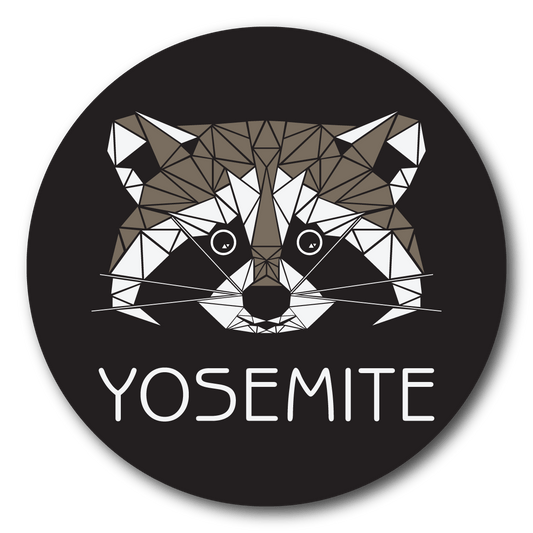 Yosemite Geo Raccoon Outdoor Decal - Get Deerty