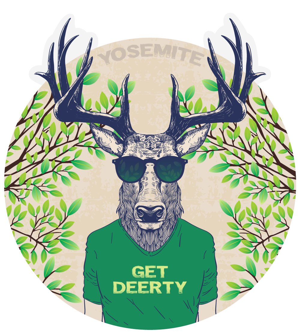 Yosemite - Get Deerty - Outdoor Decal - Get Deerty
